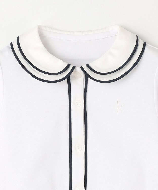 組曲 KIDS 【110-140㎝】ダブルカラー ブラウス オフホワイト系