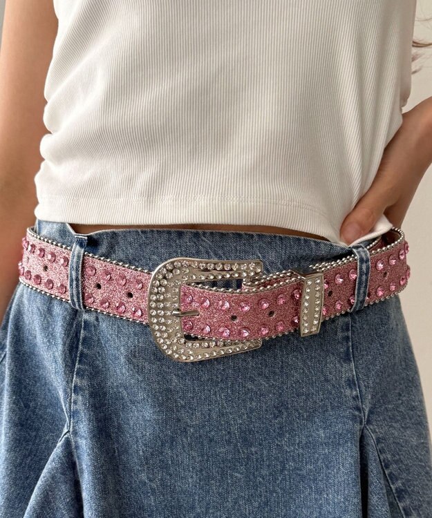 WEGO Lビジューラメベルト ライトピンク