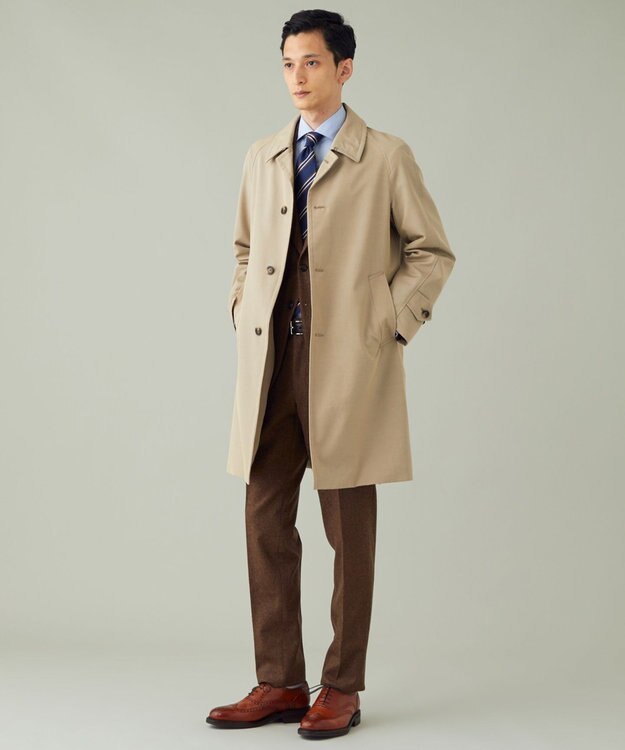 GOTAIRIKU 【山栄毛織】コットンモヘヤ ラグラン コート ベージュ系