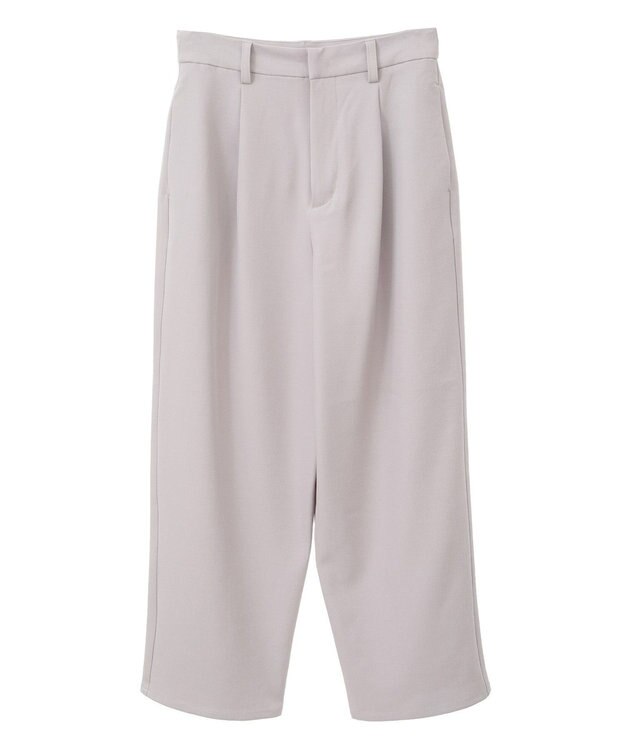 earth music&ecology タックストレートパンツ Beige