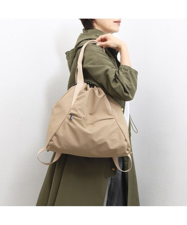 UNBILLION カシュカシュ cachecache / 2wayナイロンリュック ベージュ