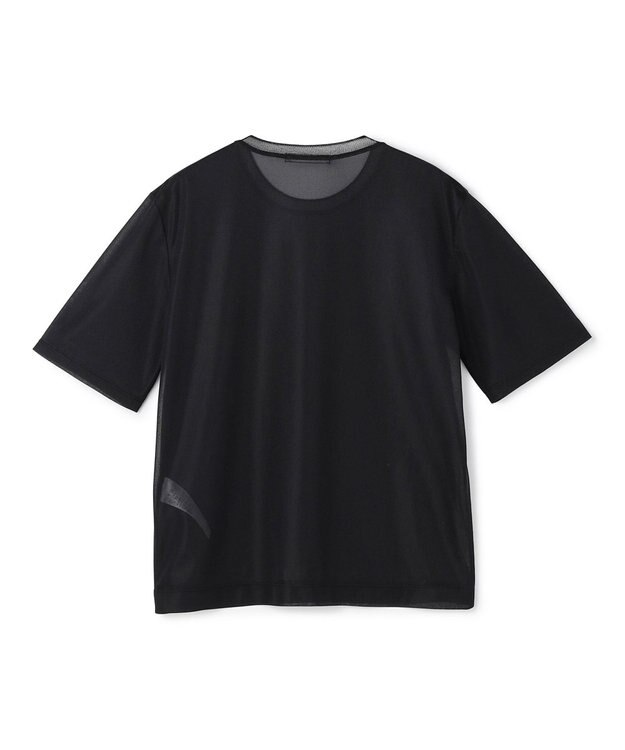 BEIGE， SELEN / リブコンビ シアーTシャツ Black