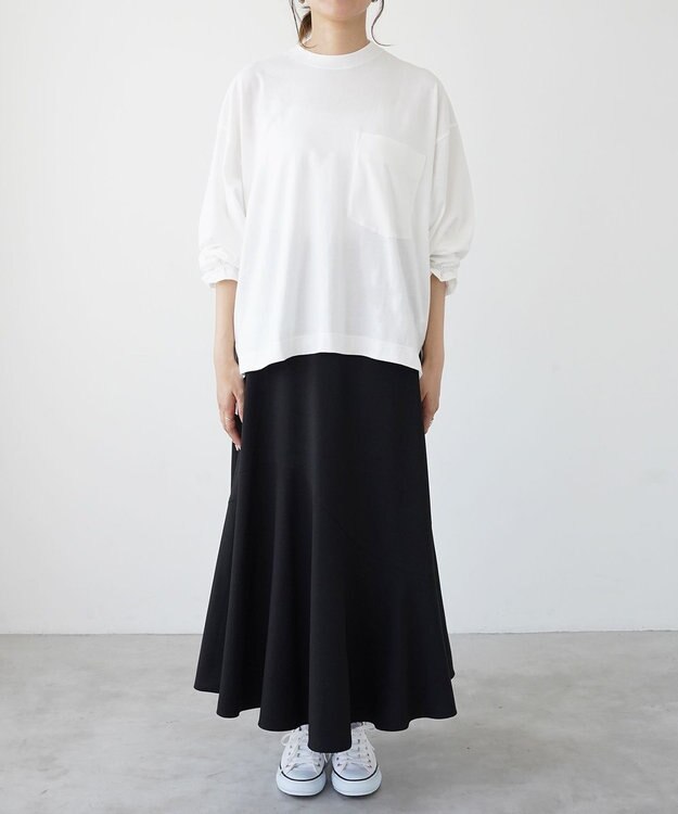 HAAG スマイルコットン LONG SLEEVE SHIRTS カットソー ホワイト