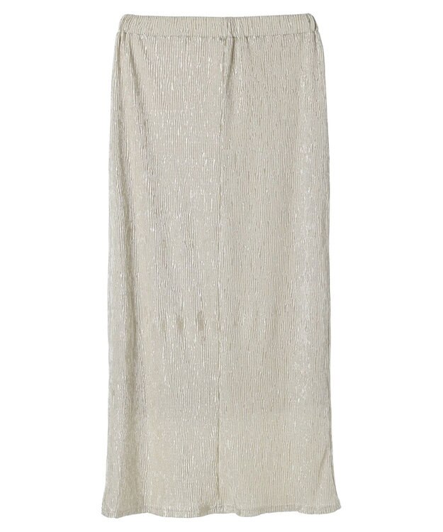 Green Parks シャイニープリーツナロースカート Silver