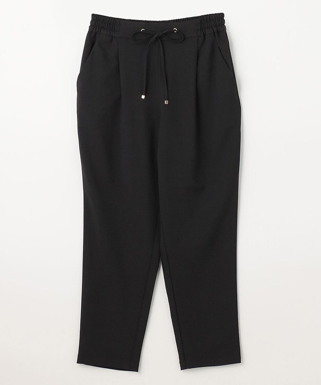 ANY 【UVケア/接触冷感/ウエストゴム】イージケア美脚パンツ テーパード ブラック