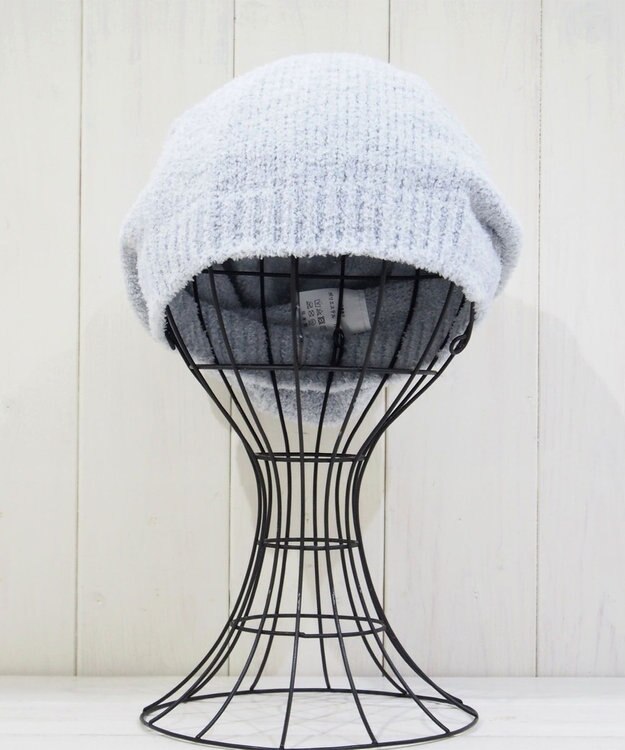 石田製帽 マイクロモール ホールガーメント ニット帽 ライトグレー