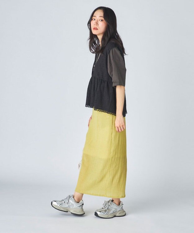 OP／FILA 【Ocean Pacific】水陸両用ロングスカート イエロー