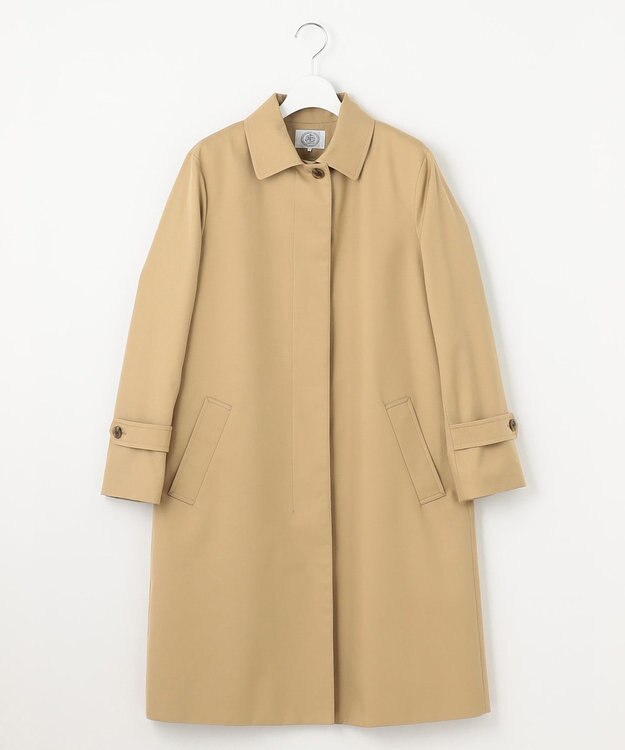 J.PRESS LADIES L コンパクトギャバ ステンカラーコート ベージュ系