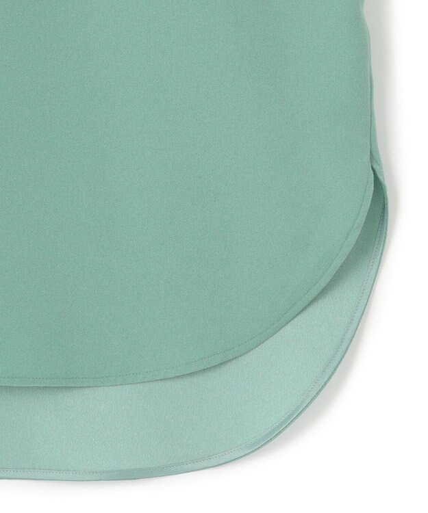 ICB 【洗える】FluidBackSatin ラウンドヘムプルオーバー セラドン系