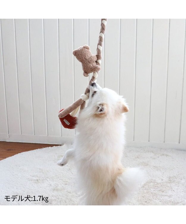 PET PARADISE  ペットパラダイス ロープ 編みトイ くま 茶系
