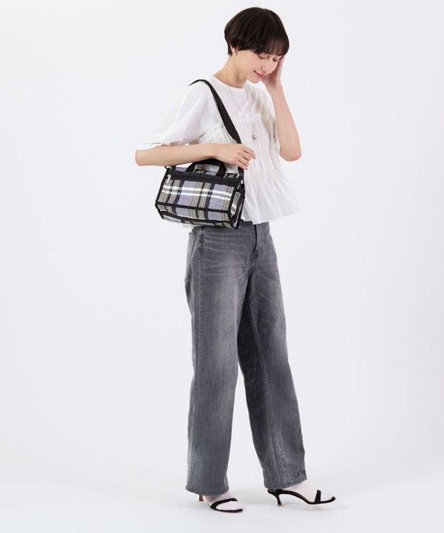 LeSportsac MINI DUFFEL CROSSBODY/ピクセルスクランブルチェック ピクセルスクランブルチェック