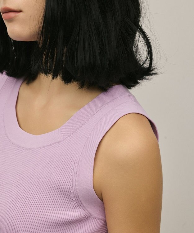 GRACE CONTINENTAL リブニットタンクトップ ピンク