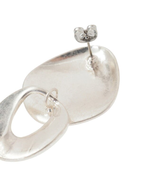 YECCA VECCA メタルプレートスイングピアス Silver
