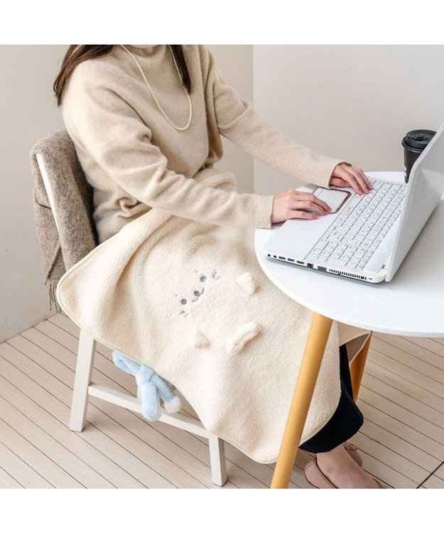 Mother garden しろたん マフラー くるっとひざ掛け オフホワイト