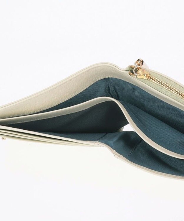 LANVIN en Bleu シャリテ ラウンド二つ折り財布 アイボリー