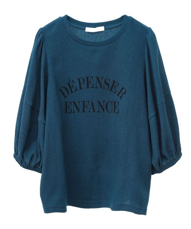 Green Parks ランタンスリーブ表面カットロゴプルオーバー Blue