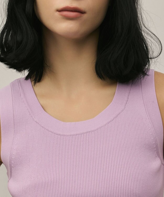 GRACE CONTINENTAL リブニットタンクトップ ピンク