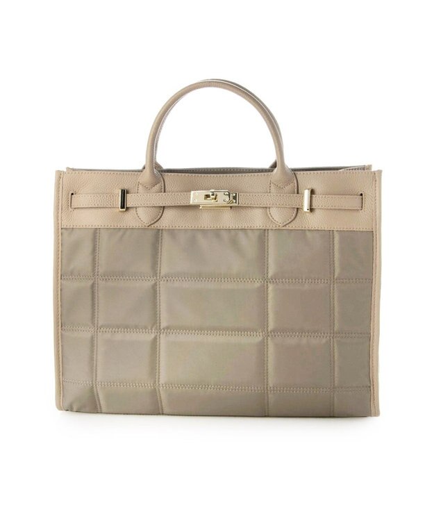 UNBILLION 【テレビ ドラマ着用アイテム】ペルケ perche / ナイロンキルト×クロコ型押し牛革A42wayトートバッグ オーク