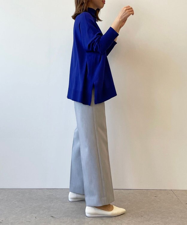 UNFILO L イージーパンツ ストレート ライトグレー系