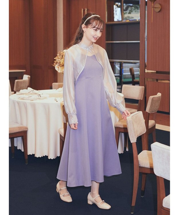 earth music&ecology ＳＥＴ２点ボレロ＋キャミワンピース Sax