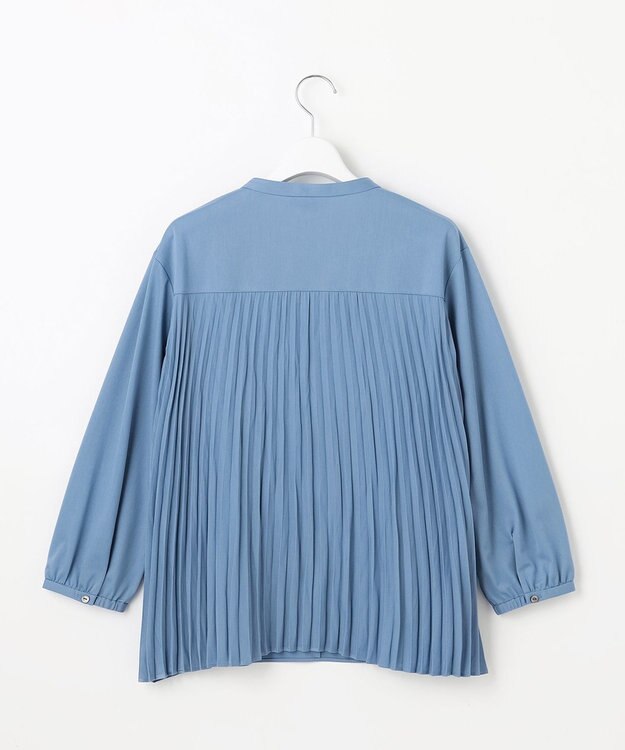 J.PRESS LADIES コンパクトトリコット バックプリーツ カットソー ブルー系