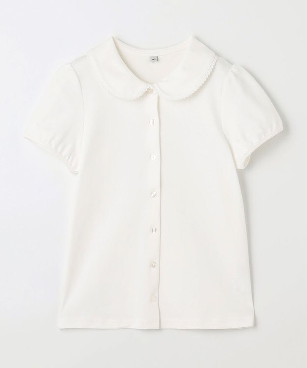 ANY KIDS 丸襟付き 半袖 ブラウス ホワイト