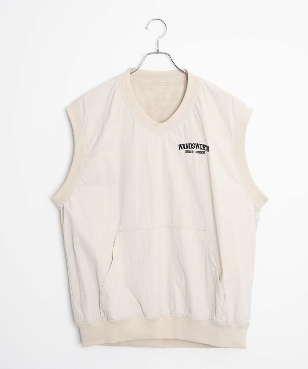 WEGO ナイロンVネックベスト ベージュ