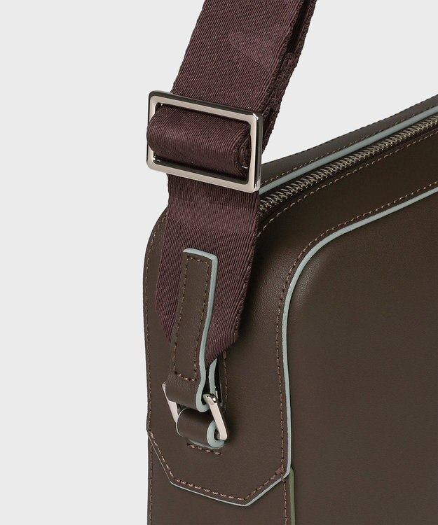 Paul Smith ロゴエンボス ミニショルダーバッグ ダークブラウン