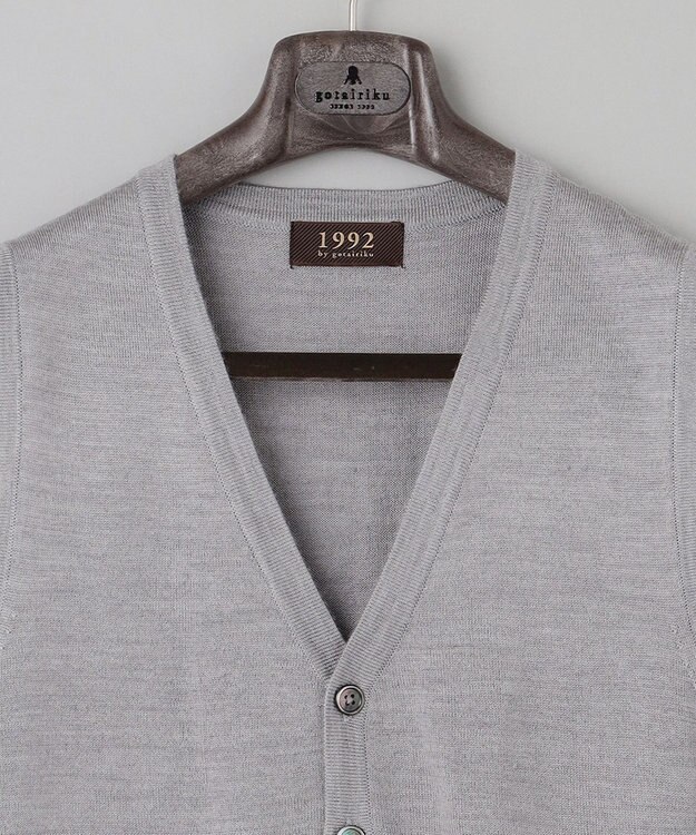 GOTAIRIKU 【ベーシックニット】ハイゲージニットベスト グレー系