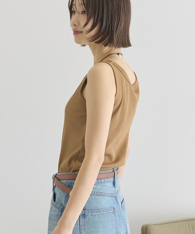 AMERICAN HOLIC テレコタンクトップ Dark Beige