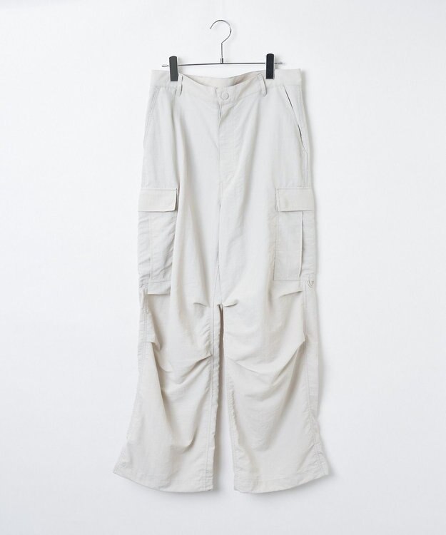 WEGO ナイロンカーゴパンツ ライトグレー