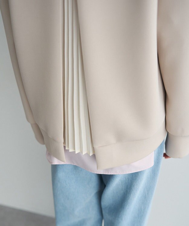 YECCA VECCA バックプリーツZIPフーディー Light Beige
