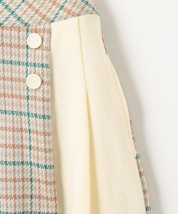 組曲 KIDS 【150-160㎝】チェック キュロット クリーム系