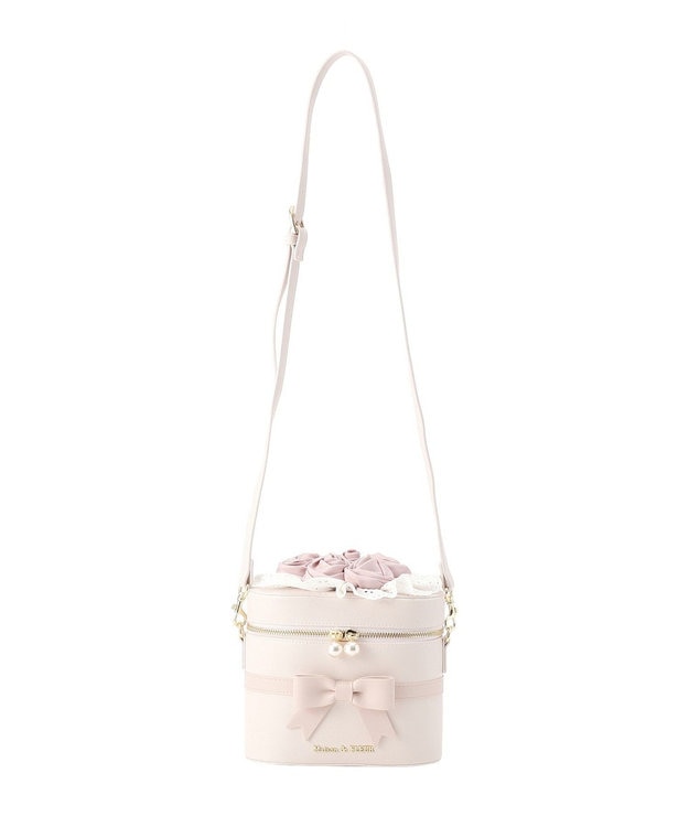 Maison de FLEUR ローズブーケキューブショルダーバッグ Ivory