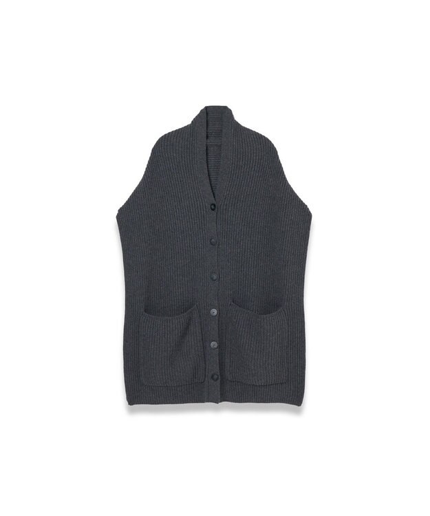 JOSEPH ニューカーディガンステッチボタンスカーフ Smoke