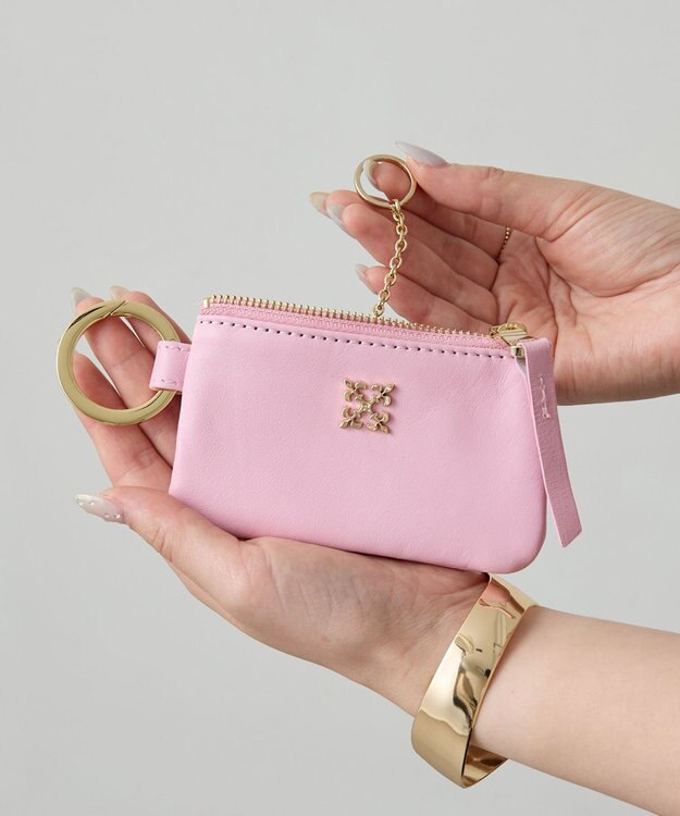 russet カラビナ付き ソフトレザーマルチケース(Z-211) Pink