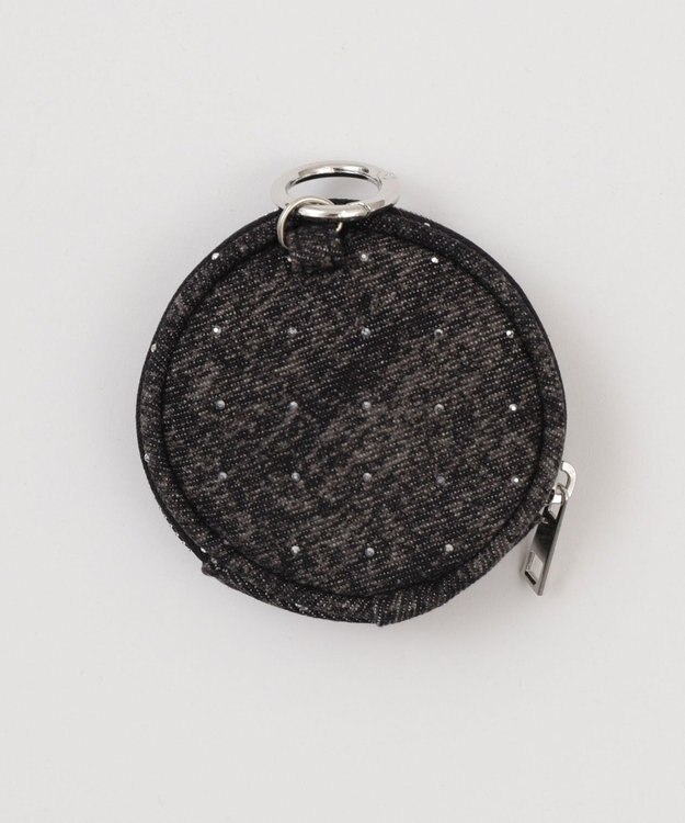 WEGO ワンポイントスタッズサークルポーチ ブラック