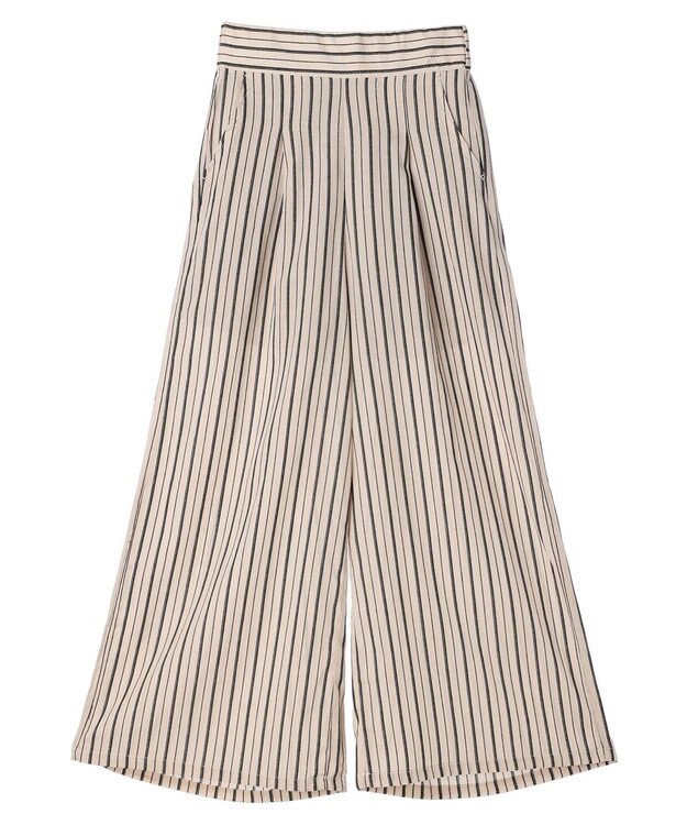 Green Parks ・ＥＬＥＮＣＡＲＥ　ＤＵＥ　ストライプワイドパンツ Beige