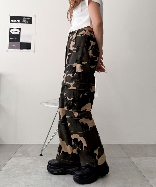 WEGO 【MLサイズ展開】ハイカットベルト厚底スニーカー ブラック