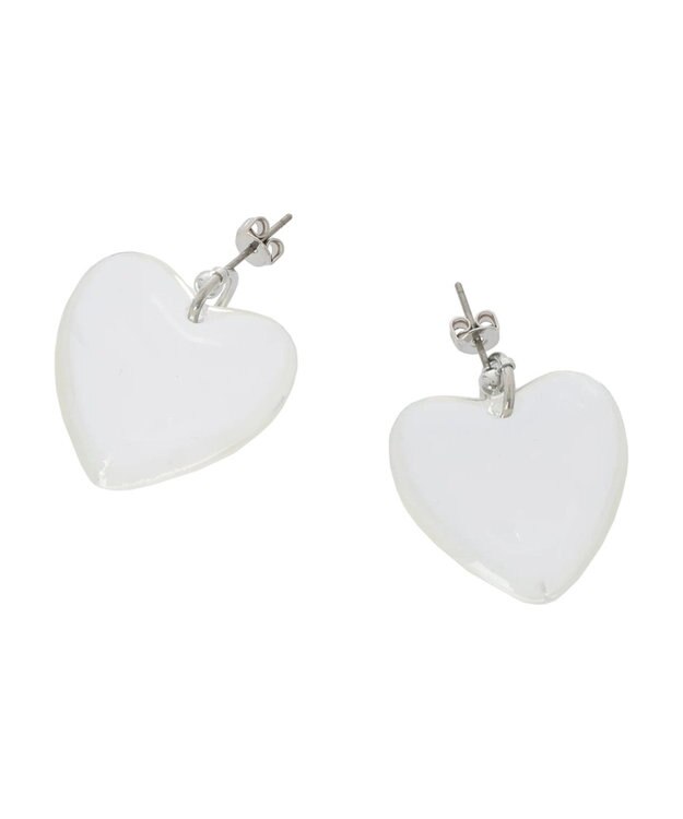 Green Parks ・ＨＡＬＦ　ＴＩＭＥ　クリアハートピアス Clear