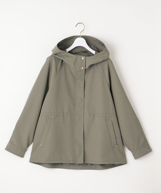 ANY SIS L 【撥水】フーディショート ブルゾン カーキ