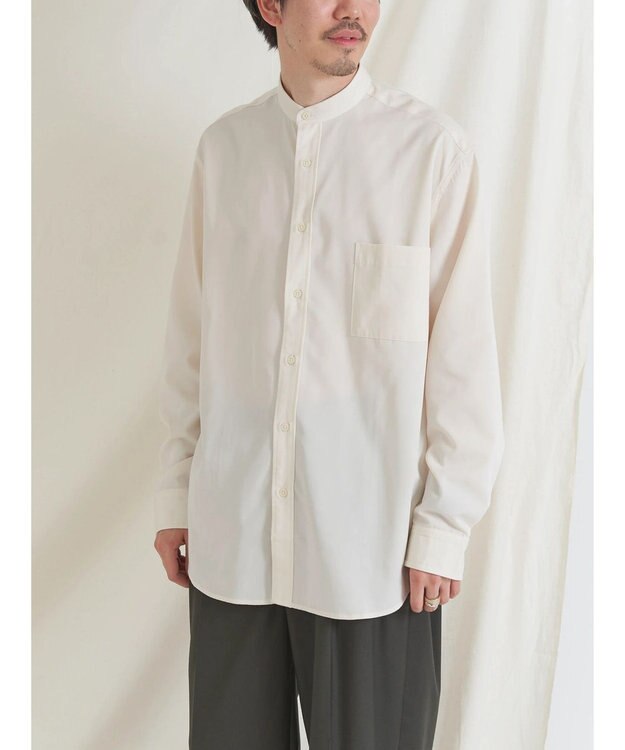 CRAFT STANDARD BOUTIQUE Ｔ／Ｒバンドカラーシャツ Ivory