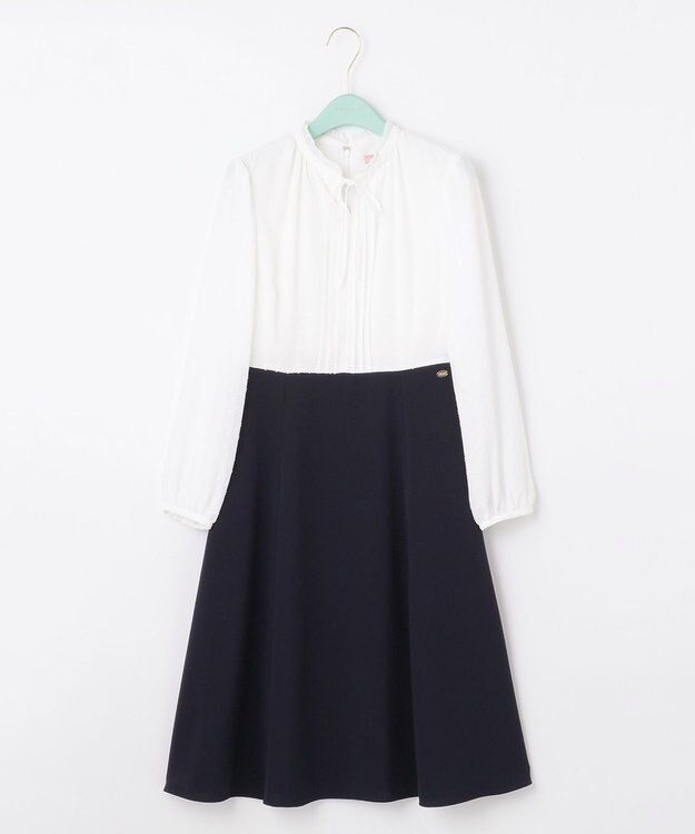 TOCCA 【洗える】SUNNY 長袖ドレス ネイビー系