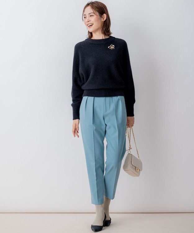 組曲 FOXミックス ニット ブラック系