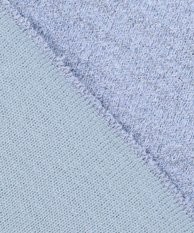 ANY SIS バイカラーラメニット カーディガン ブルー×オフ