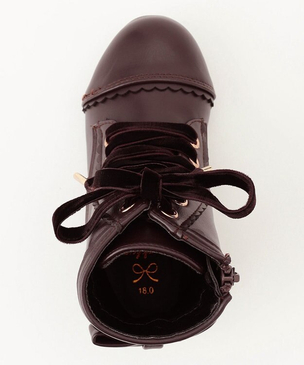 ANY KIDS 編み上げ ブーツ ブラウン