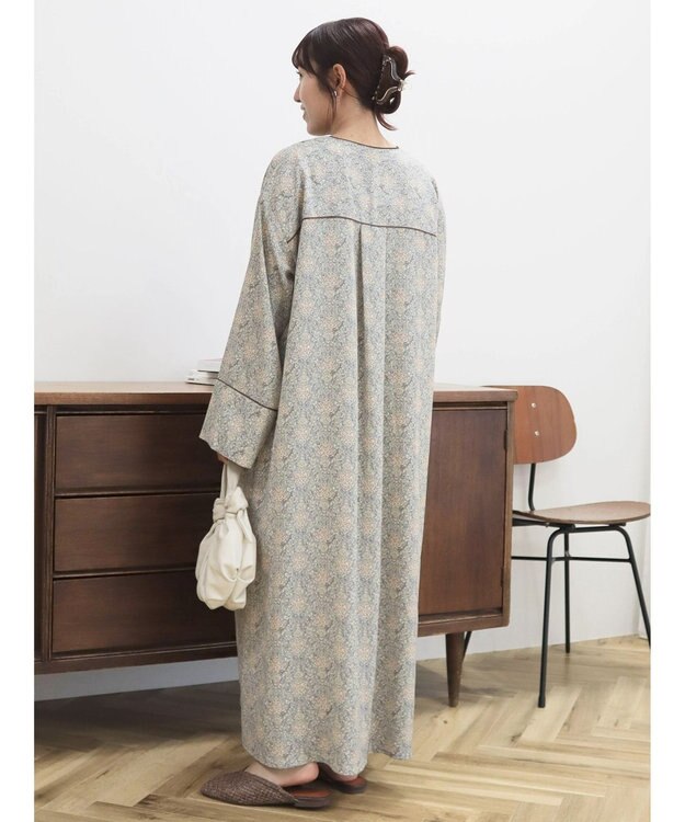 CRAFT STANDARD BOUTIQUE パイピングカフタンワンピース Gray