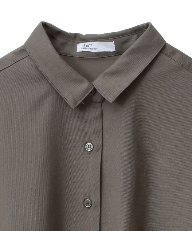 CRAFT STANDARD BOUTIQUE バックプリーツシャツ Khaki
