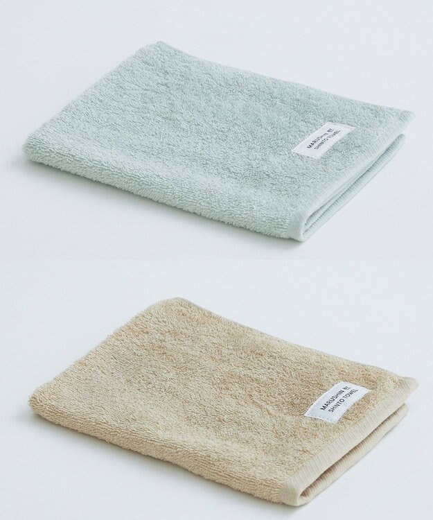 SHINTO TOWEL ユキネサラシ ハンドタオル2枚セット セージ/ベージュ
