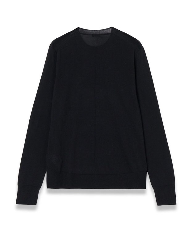 JOSEPH 【洗える】スーパーファインコットンシルク　ラウンドネックニット Black